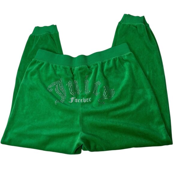 Juicy Couture Forever 21 Green Velour Joggers Lounge Pants Size 2X - Picture 1 of 15